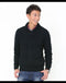ショールカラー編み込みデザインニット