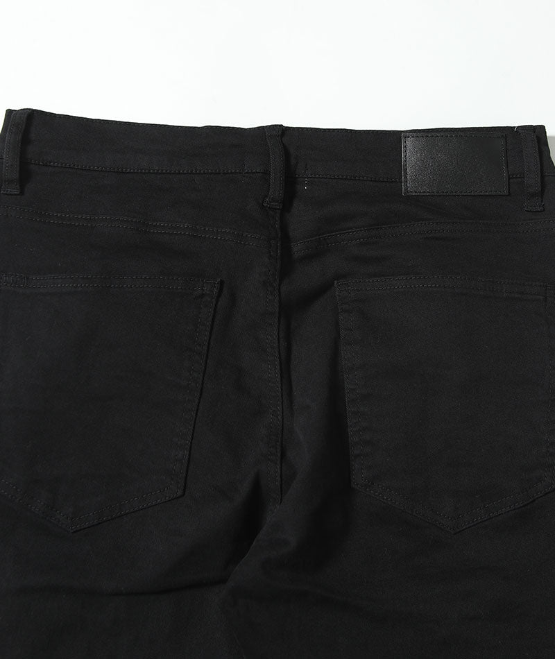 サイドジップスキニーテーパードストレッチパンツ