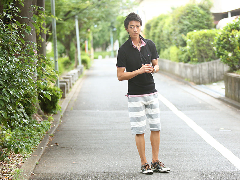 ボーダーショートパンツ