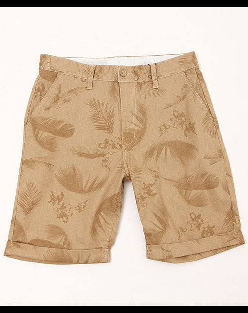 ストレッチ加工総柄ハーフパンツ