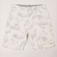 ストレッチ加工総柄ハーフパンツ