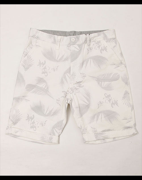 ストレッチ加工総柄ハーフパンツ