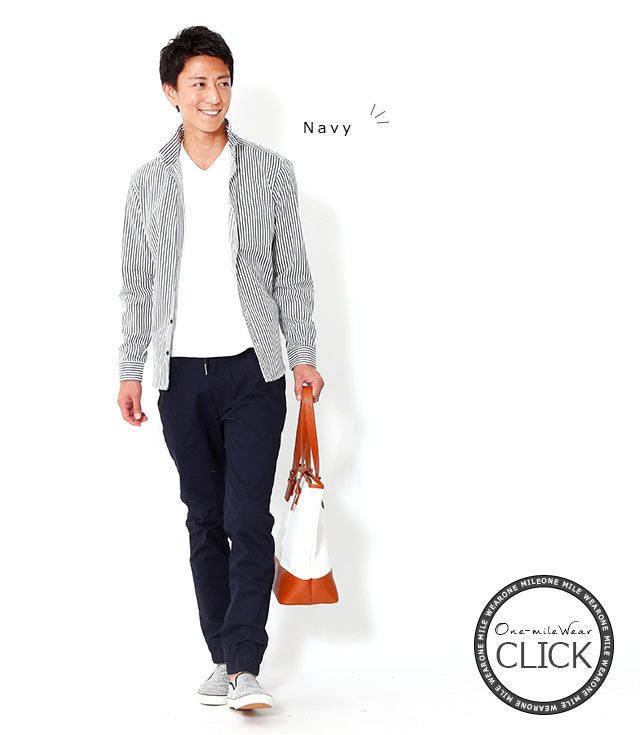 9分丈コットンリブパンツ　One-mileWear