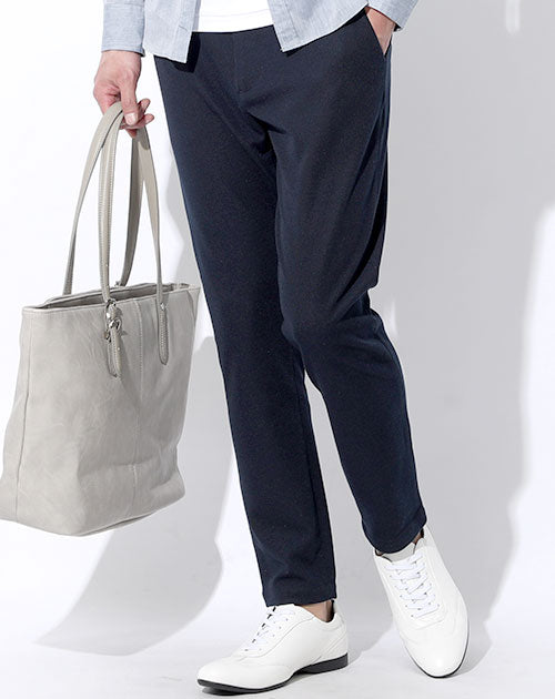 ストレッチ9分丈カットパンツ