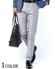 グレンチェックコットンパンツ 日本製