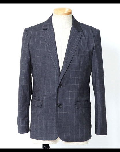 ショート丈ウインドウペンチェックテーラードジャケット Biz