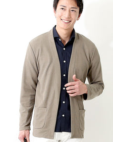 ストレッチカット地ショールカーディガン