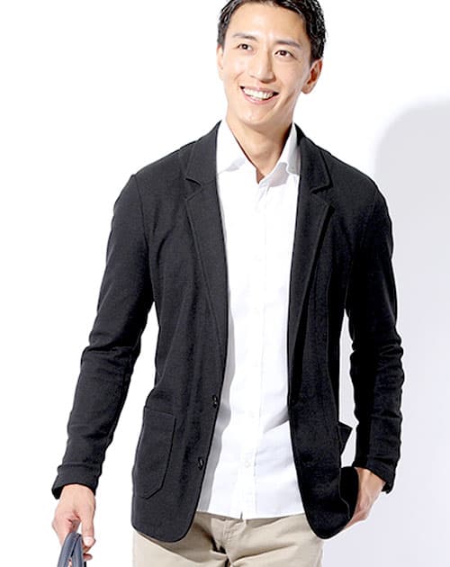 ストレッチカット地テーラードジャケット Biz