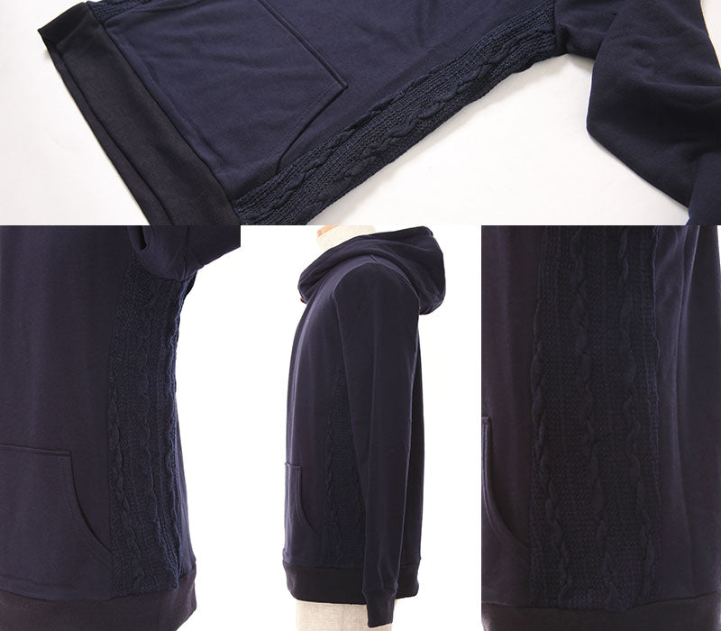 切り替えデザインプルパーカー