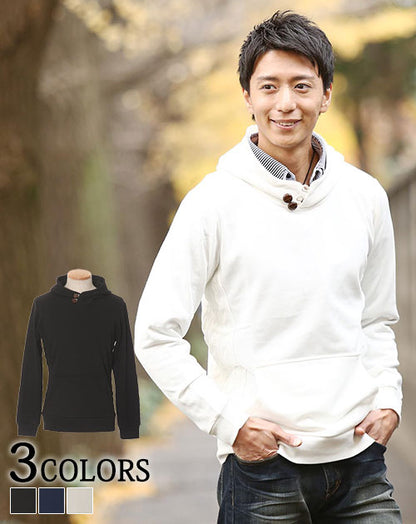 切り替えデザインプルパーカー