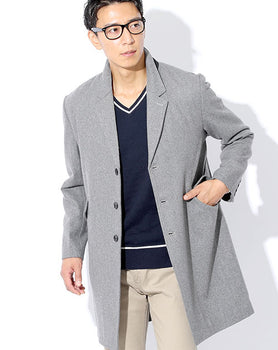 カジュアルデザインチェスターコート Biz