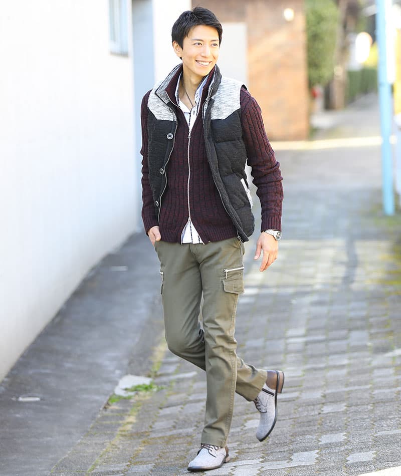 ツイード素材レザー切り替えサイドジップチャッカブーツ