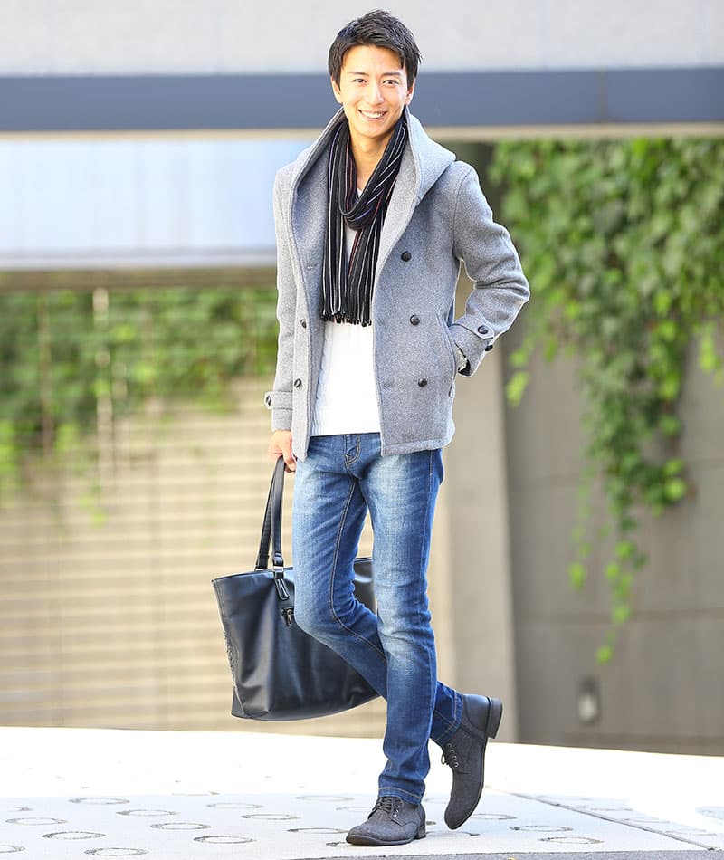 ツイード素材レザー切り替えサイドジップチャッカブーツ