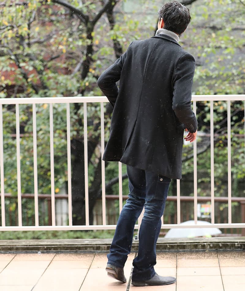 ツイード素材レザー切り替えサイドジップチャッカブーツ