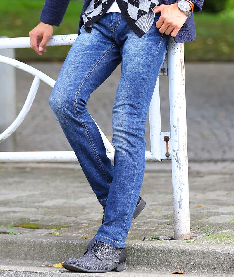 ツイード素材レザー切り替えサイドジップチャッカブーツ