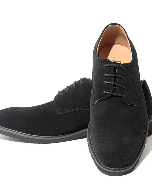 本革スエードプレーントゥシューズ 日本製 Biz