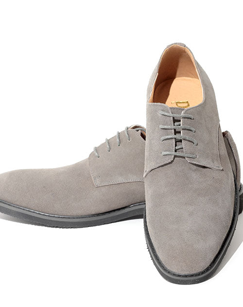 本革スエードプレーントゥシューズ 日本製 Biz