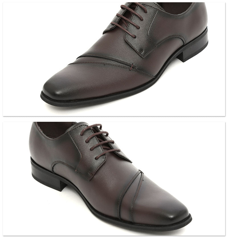 オンオフ兼用革靴 セミスクエアトゥ