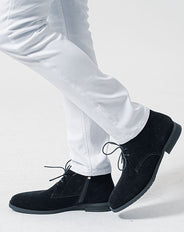 フェイクレザー素材レースアップチャッカブーツ