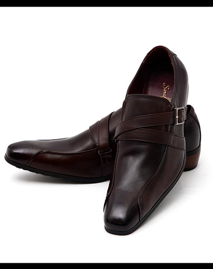 本革ダブルベルトデザインシューズ 日本製 Biz