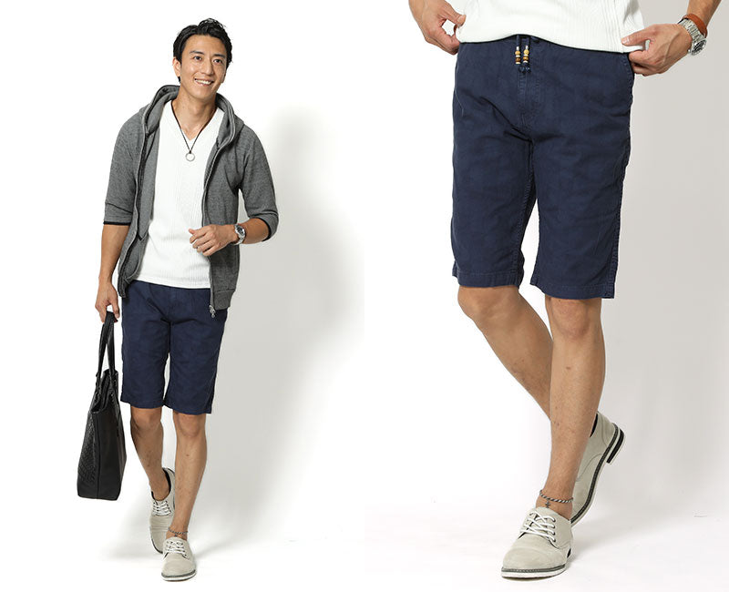 ブロックチェックデザインハーフパンツ