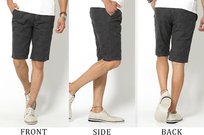 ブロックチェックデザインハーフパンツ