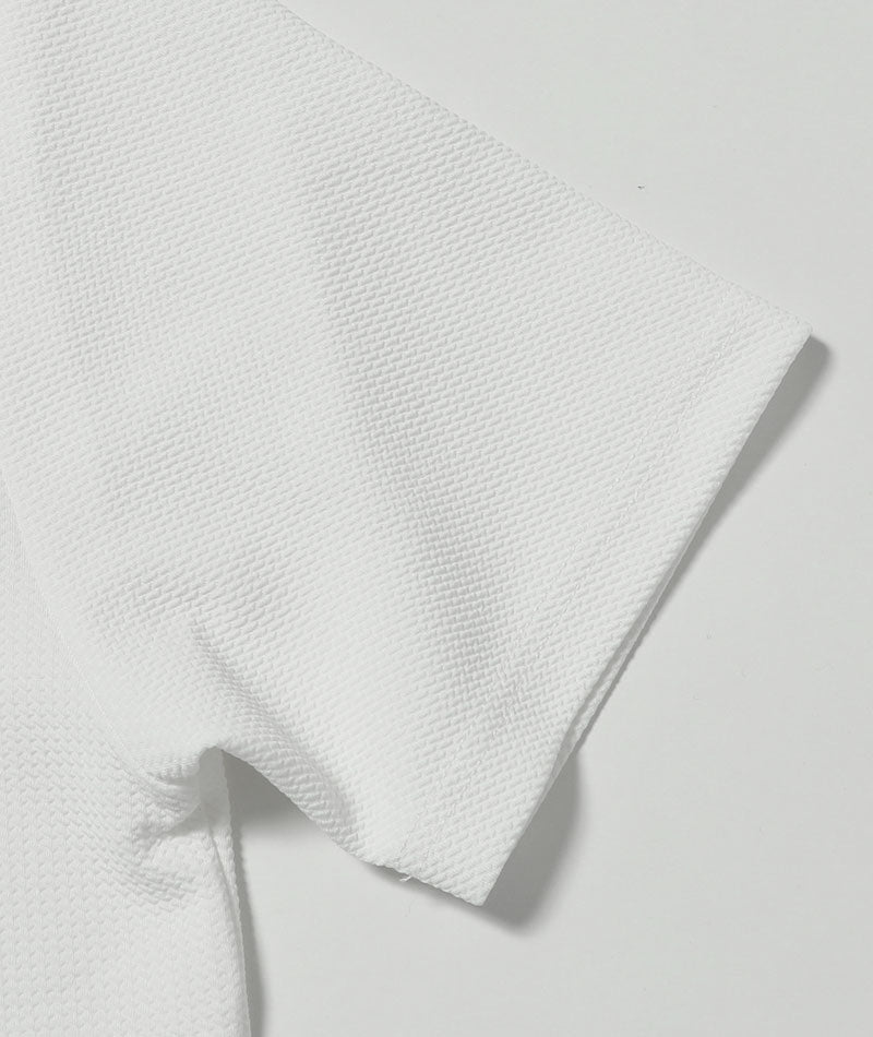 接触冷感素材切り替えデザイン半袖ポロシャツ
