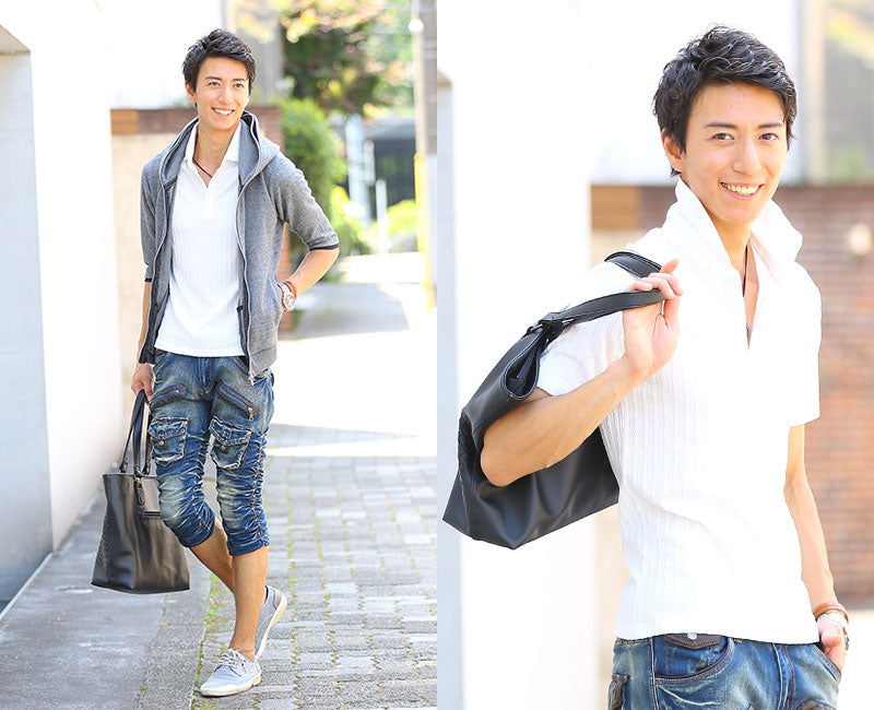 ミニケーブル編み半袖ポロシャツ