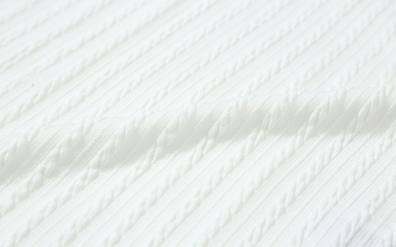 ミニケーブル編み半袖ポロシャツ