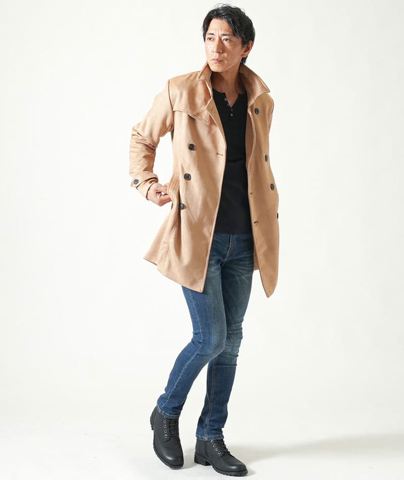 ムラスエードニット使いチャッカショートブーツ