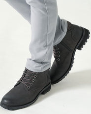 ムラスエードニット使いショートブーツ