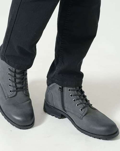 ムラスエードニット使いチャッカショートブーツ