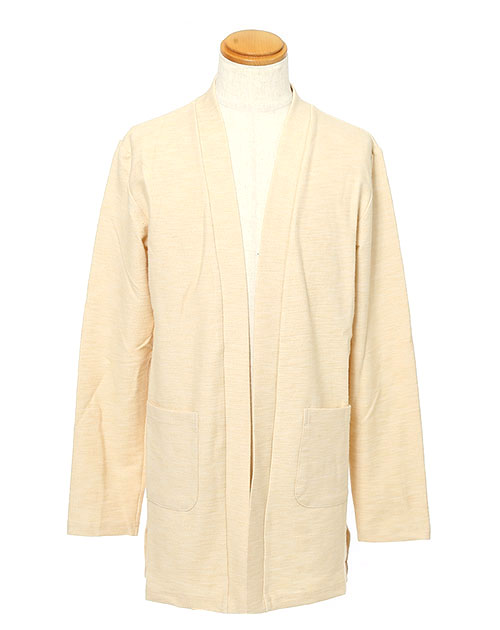 杢スラブデザイン長袖コーディガン