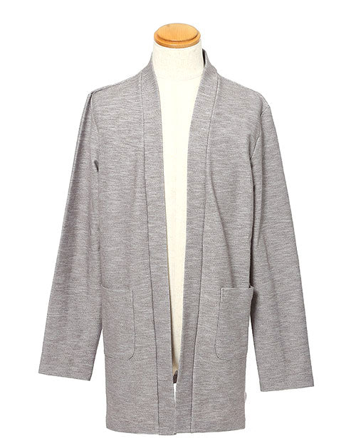 杢スラブデザイン長袖コーディガン