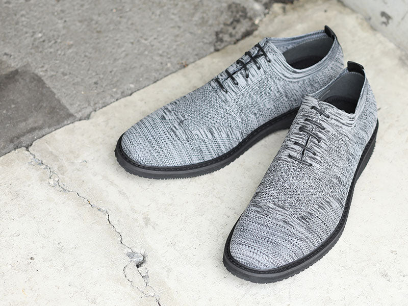 ニット素材杢デザインデシューズ