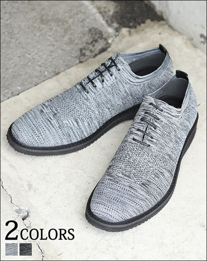 ニット素材杢デザインデシューズ