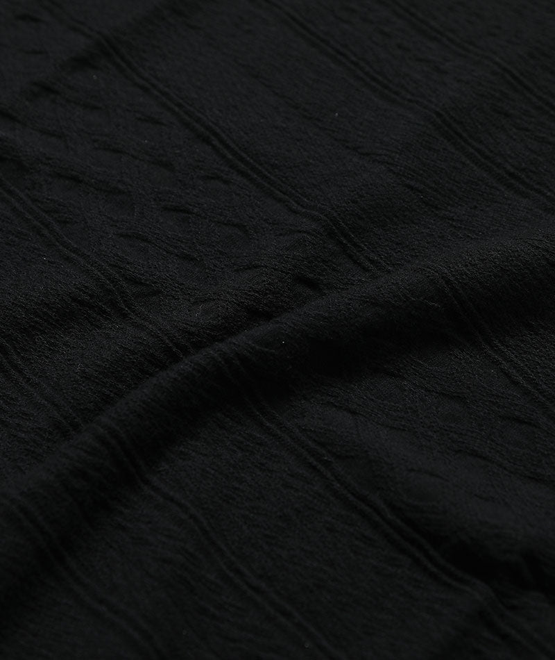 ジャガード織り半袖クルーネックＴシャツ