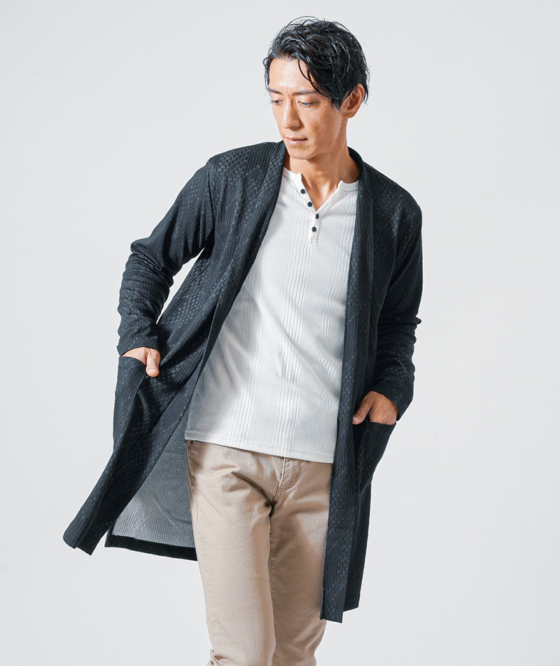 ロングカーディガン メンズ ニット おしゃれ ボタンレス ボタン ロングカーディガン メンズ ニット おしゃれ ボタンレス ボタン