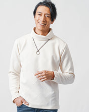 膨れジャガード長袖タートルネックTシャツ - メンズファッション通販 MENZ-STYLE(メンズスタイル）