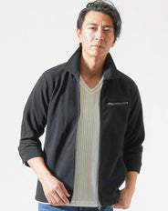 ジップデザイン7分袖ライダースジャケット