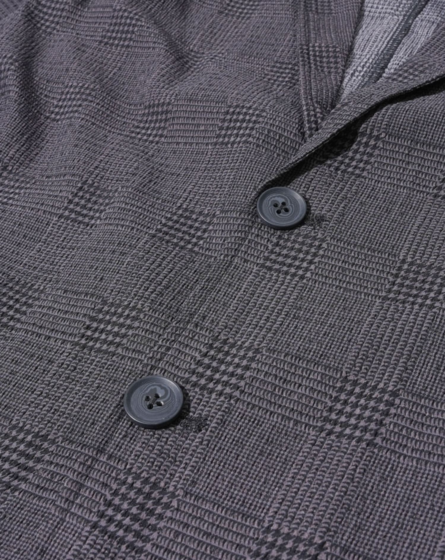 グレンチェック5分袖サマージャケット テーラードジャケット