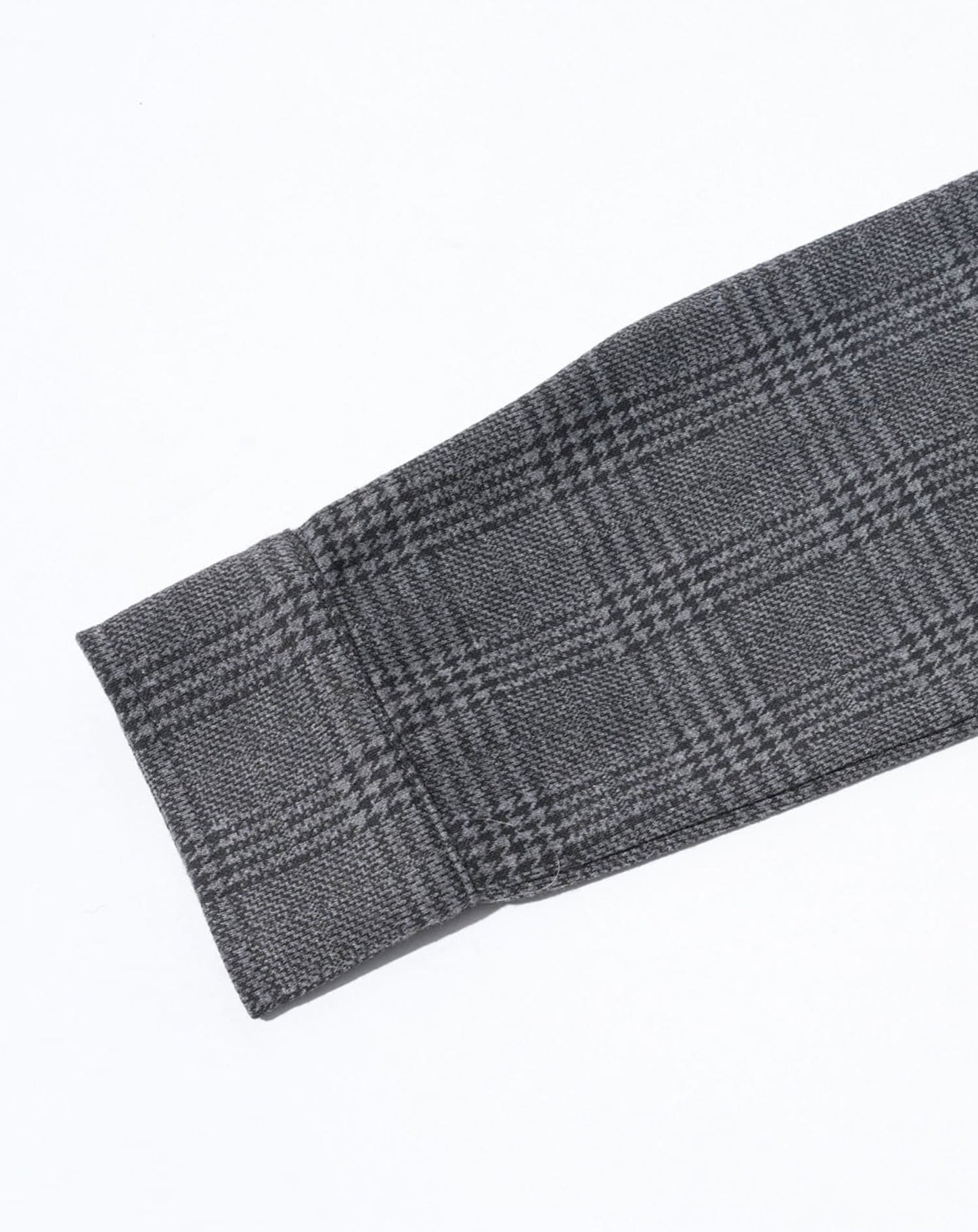 グレンチェックスタンドカラー長袖ジャケット