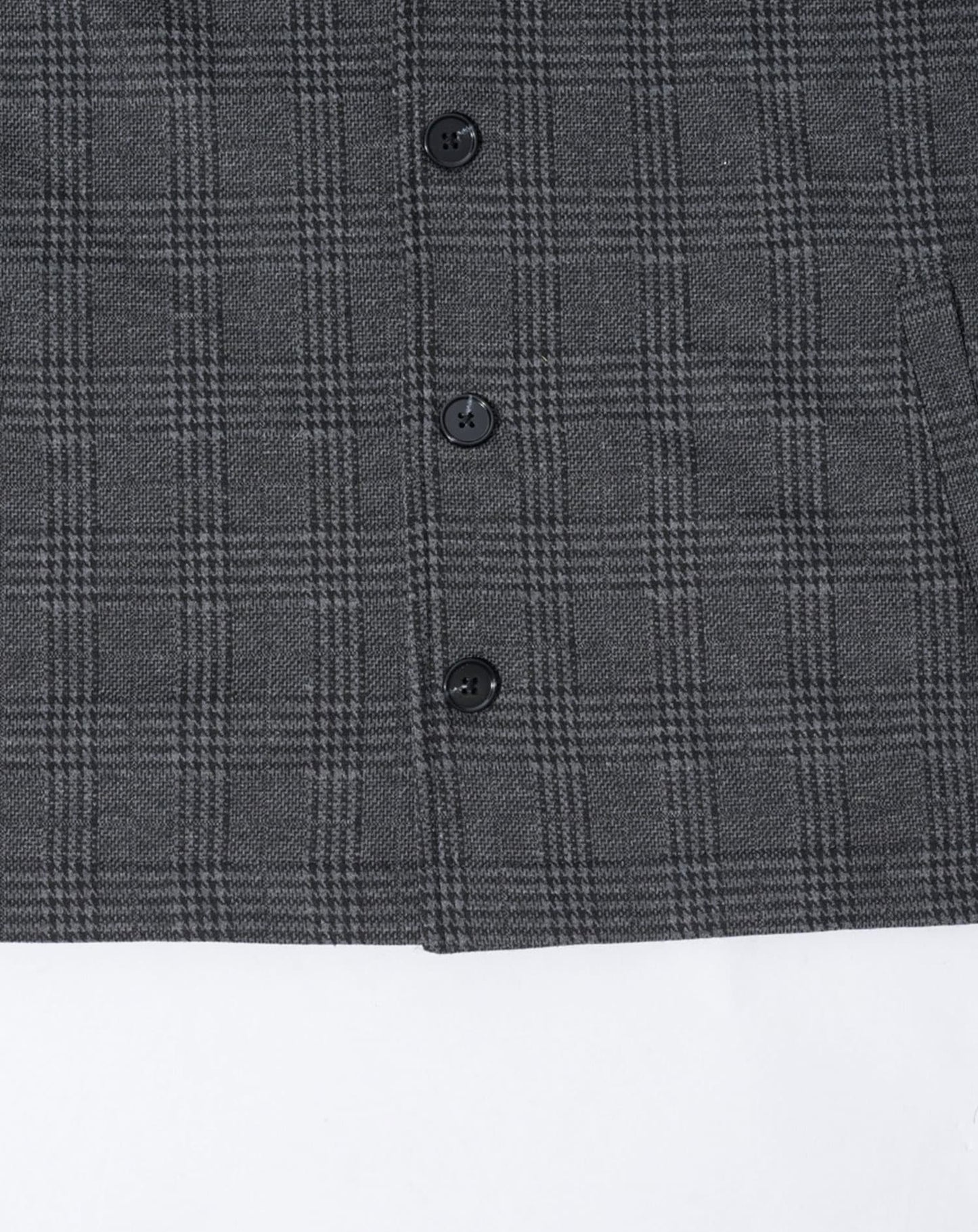 グレンチェックスタンドカラー長袖ジャケット