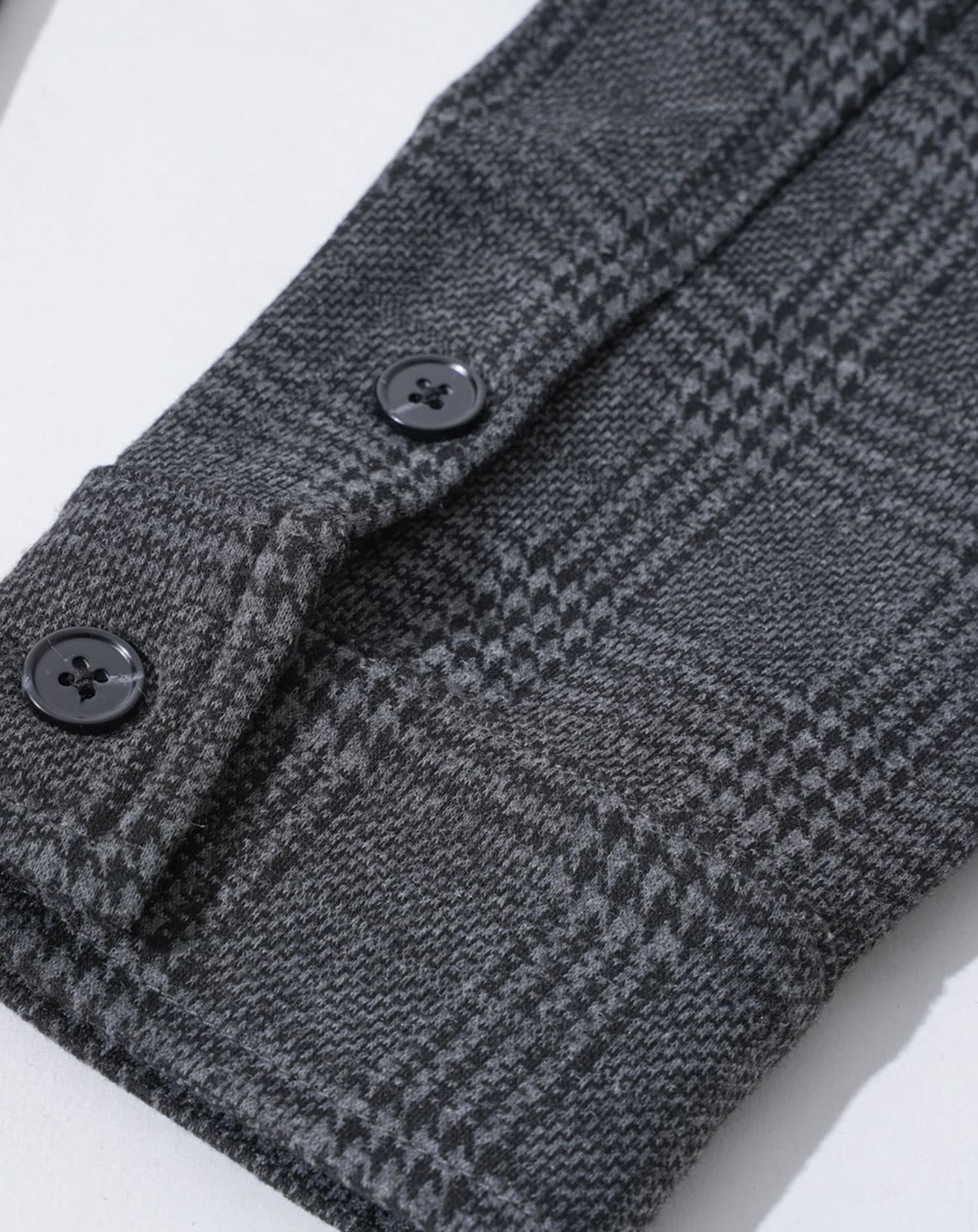 グレンチェックスタンドカラー長袖ジャケット