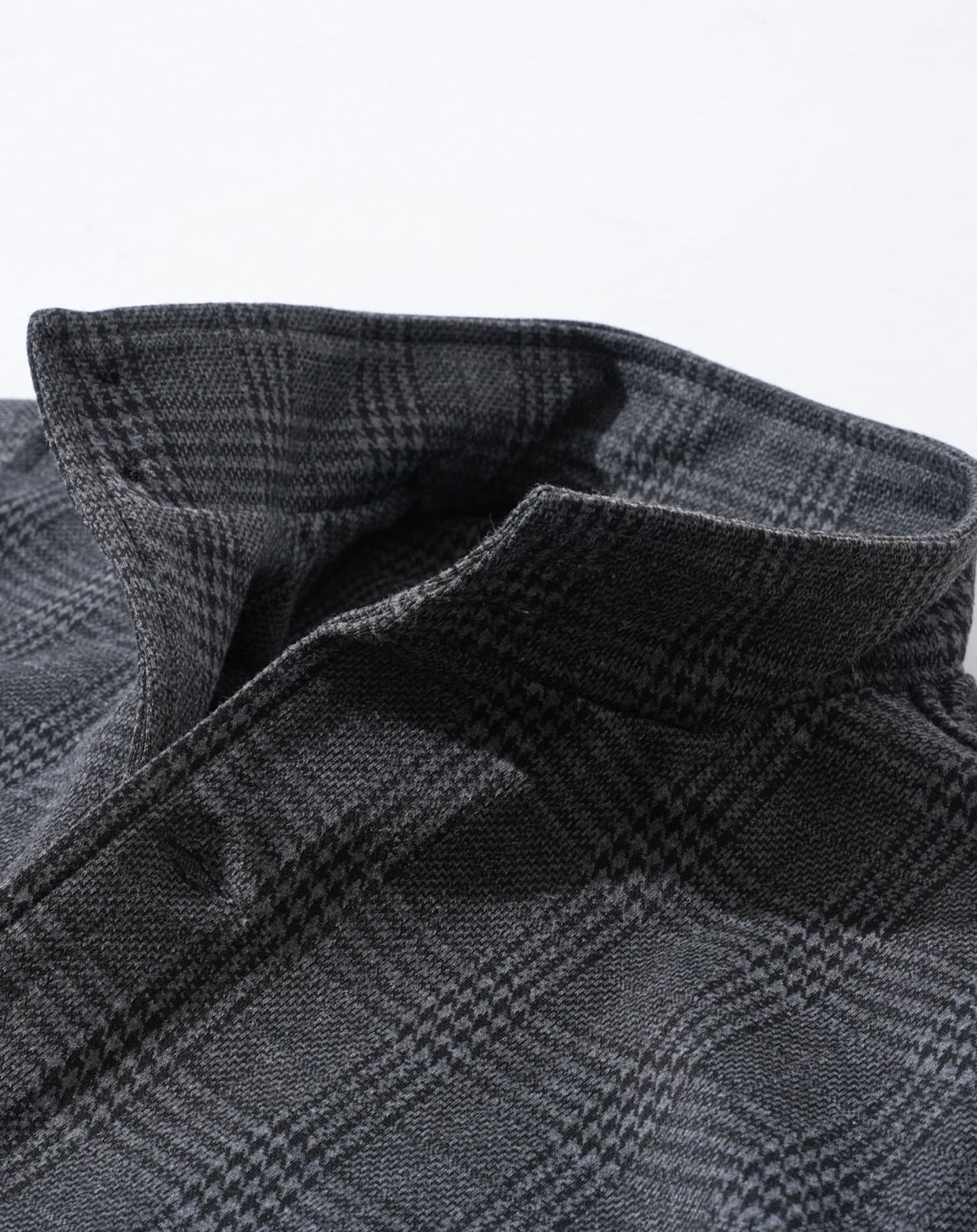 グレンチェックスタンドカラー長袖ジャケット