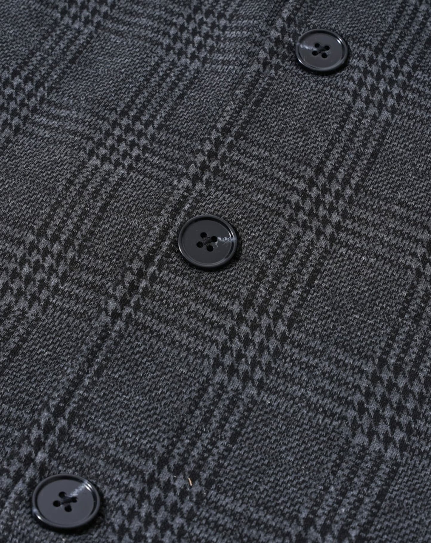 グレンチェックスタンドカラー長袖ジャケット