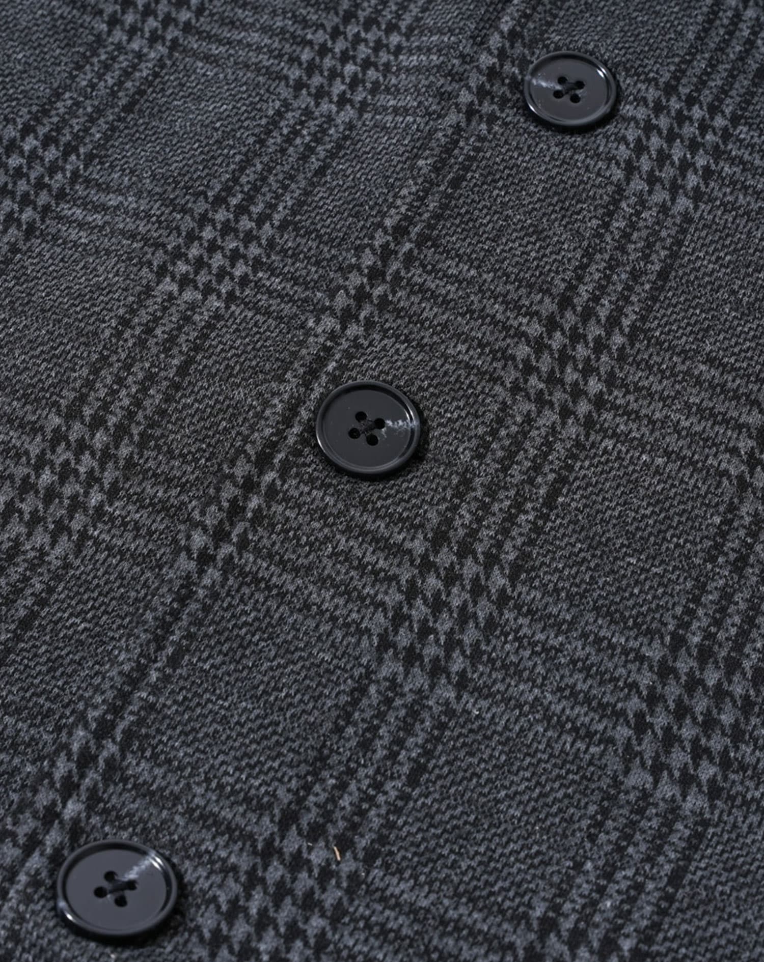 グレンチェックスタンドカラー長袖ジャケット