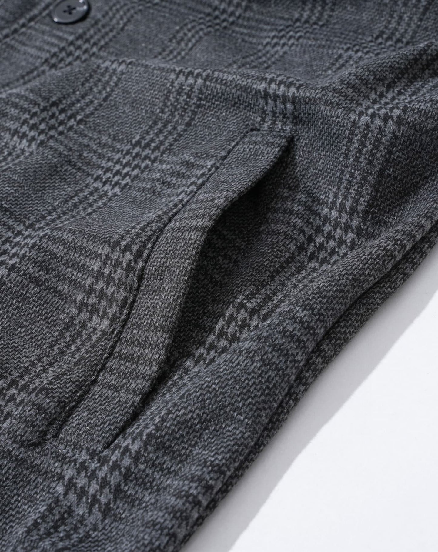 グレンチェックスタンドカラー長袖ジャケット