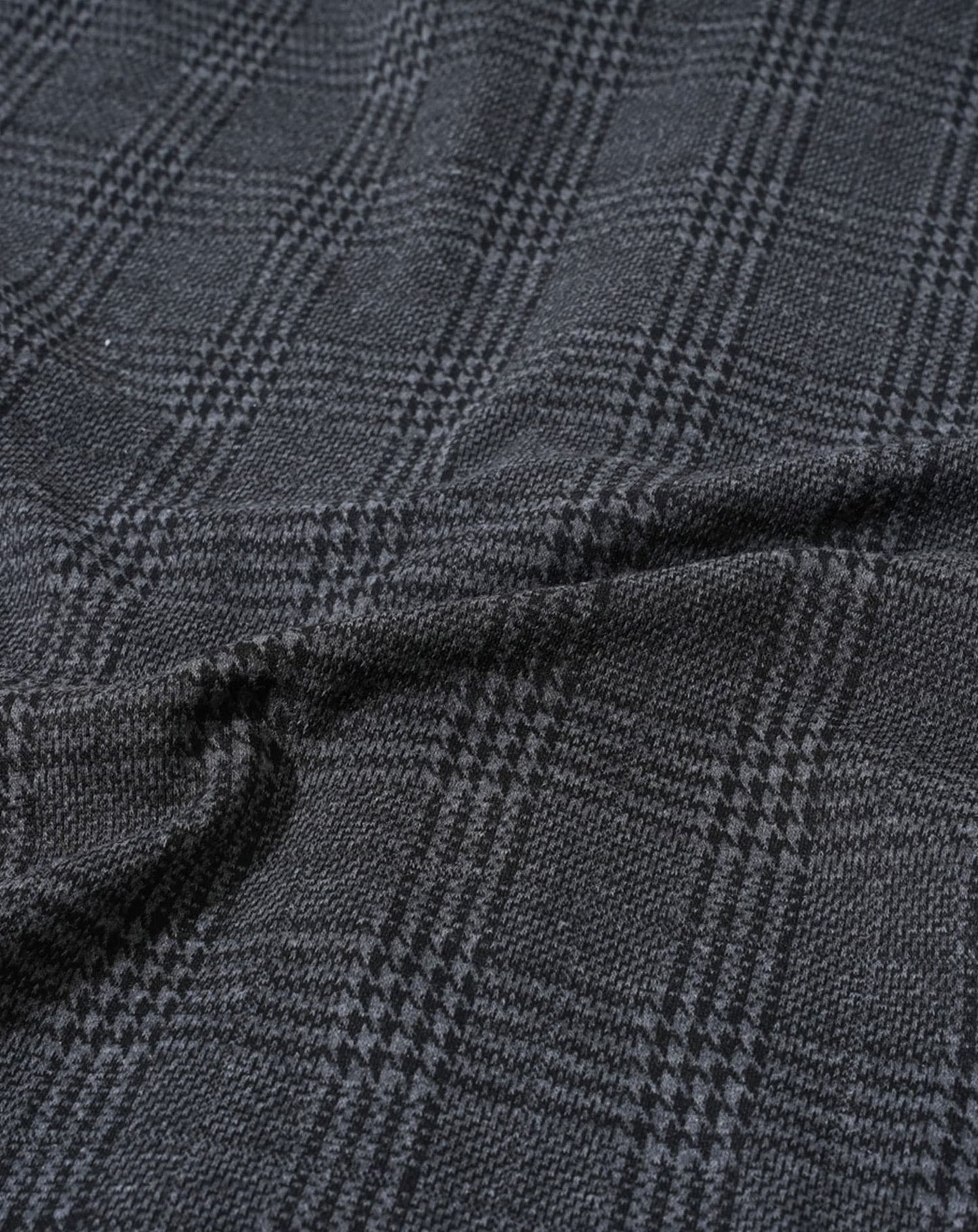 グレンチェックスタンドカラー長袖ジャケット