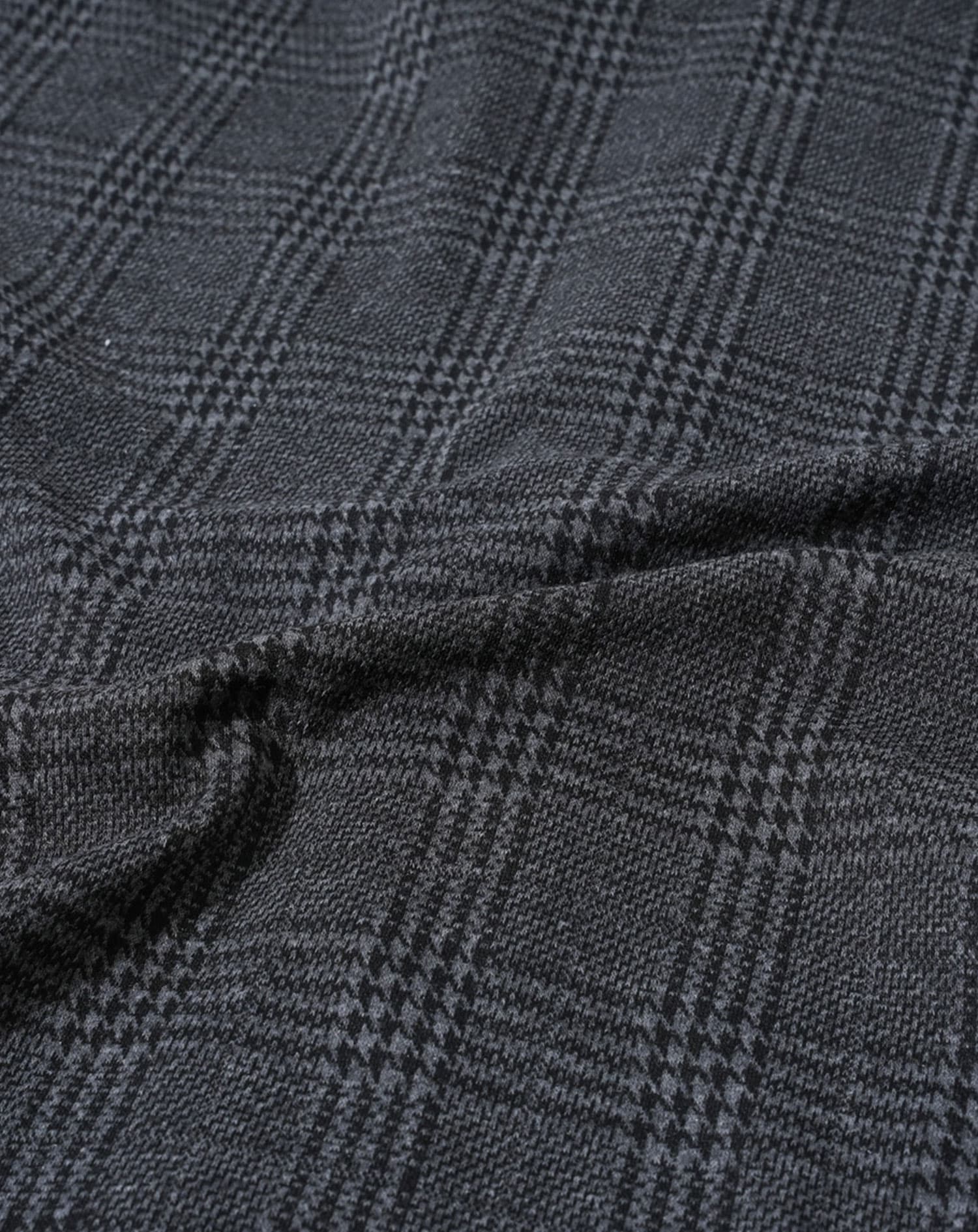 グレンチェックスタンドカラー長袖ジャケット